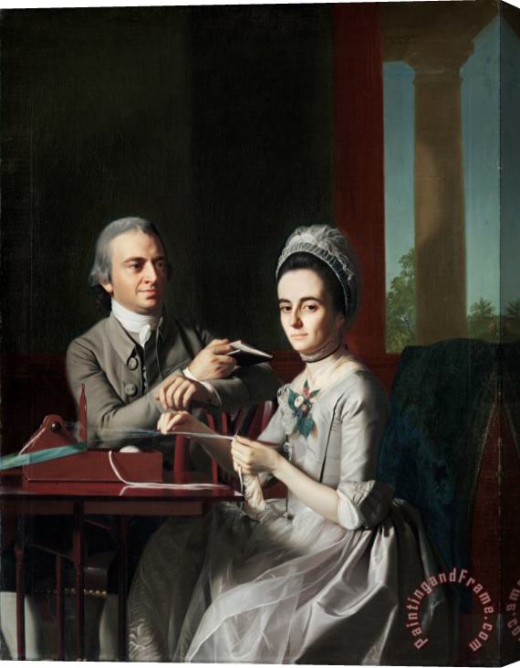 John Singleton Copley Portrait of Mr. And Mrs. Thomas Mifflin (sarah Morris) Stretched Canvas Painting / Canvas Art