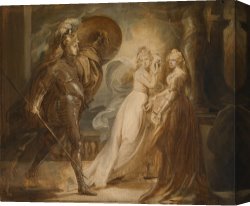 Copley Canvas Prints - Study for 'the Red Cross Knight' by John Singleton Copley