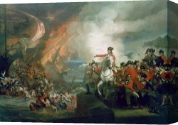 Copley Canvas Prints - The Defeat of the Floating Batteries at Gibraltar by John Singleton Copley
