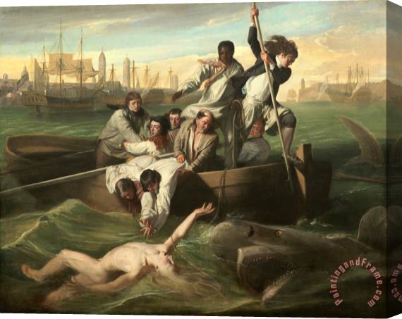 John Singleton Copley Watson And The Shark Stretched Canvas Print / Canvas Art