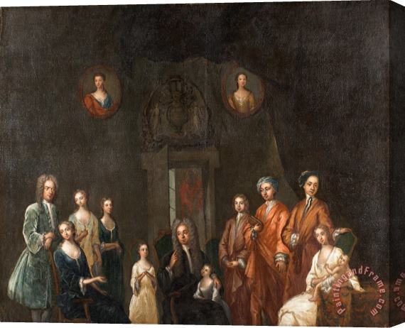 John Smibert Portrait of Sir Francis Grant, Lord Cullen, And His Family Stretched Canvas Painting / Canvas Art