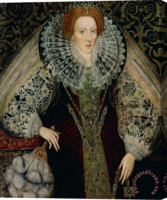 John the Younger Bettes Queen Elizabeth I Stretched Canvas Print / Canvas Art