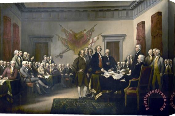 John Trumbull Declaration of Independence Stretched Canvas Painting / Canvas Art