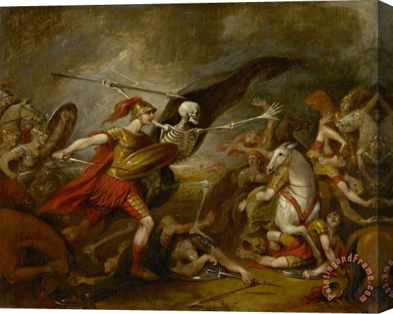 John Trumbull Joshua at The Battle of Ai Attended by Death Stretched Canvas Painting / Canvas Art