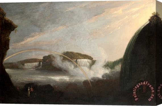 John Trumbull Niagara Falls From Below The Great Cascade on The British Side, 1808 Stretched Canvas Print / Canvas Art