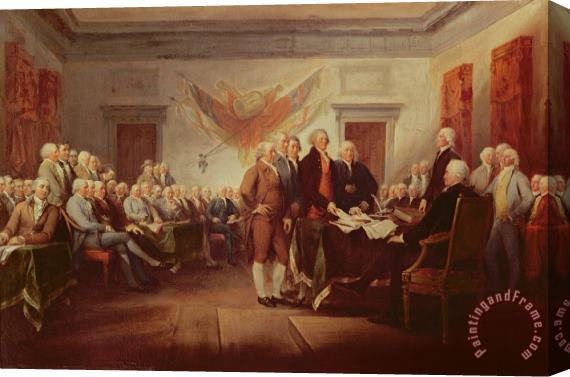 John Trumbull Signing the Declaration of Independence Stretched Canvas Painting / Canvas Art
