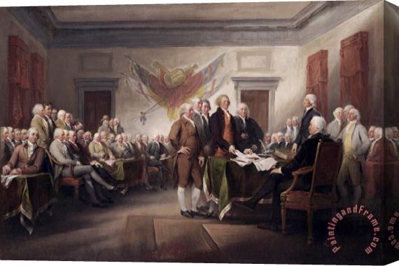 John Trumbull The Declaration of Independence, July 4, 1776 Stretched Canvas Print / Canvas Art