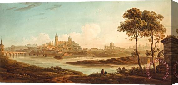 John Varley City on a River Stretched Canvas Print / Canvas Art