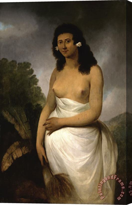 John Webber Portrait of Poedooa, Daughter of Orea, King of Ulaitea, Society Islands Stretched Canvas Print / Canvas Art