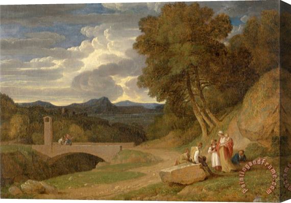 John White Abbott An Italianate Landscape Stretched Canvas Print / Canvas Art