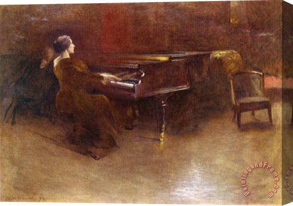 John White Alexander At The Piano Stretched Canvas Painting / Canvas Art