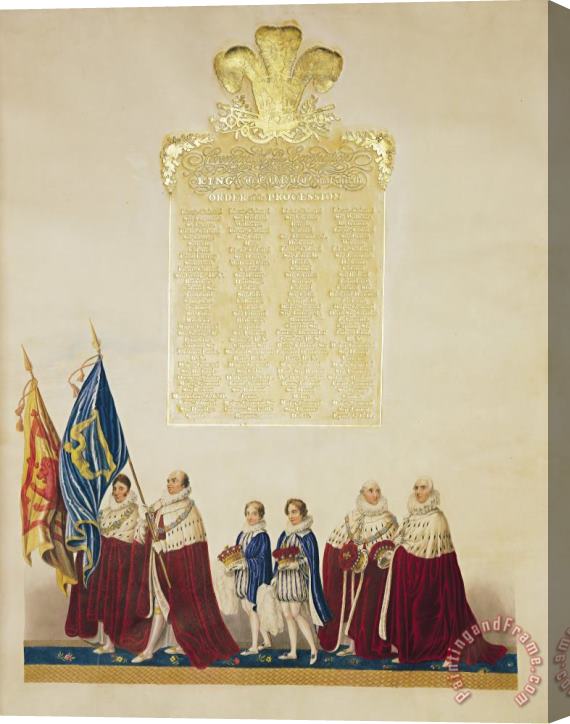 John Whittaker Ceremonial of The Coronation of King George IV Stretched Canvas Painting / Canvas Art
