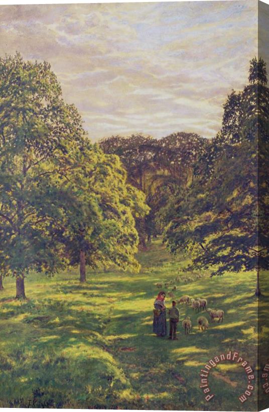 John William Buxton Knight Meadow Scene Stretched Canvas Painting / Canvas Art