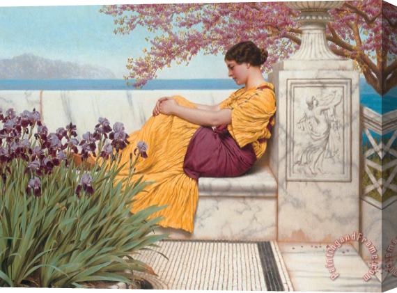John William Godward 'under The Blossom That Hangs on The Bough' Stretched Canvas Painting / Canvas Art
