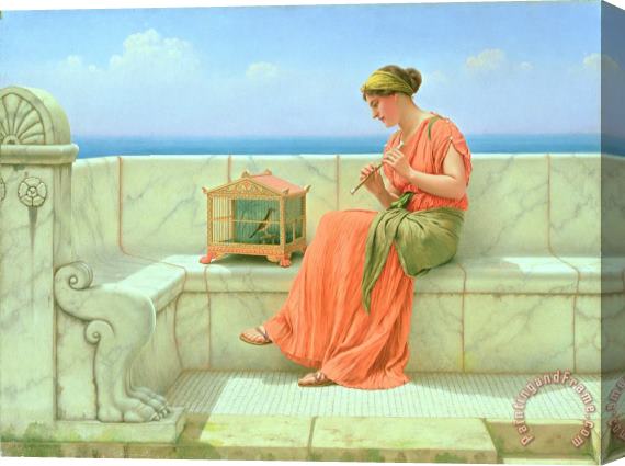 John William Godward Sweet Sounds Stretched Canvas Painting / Canvas Art