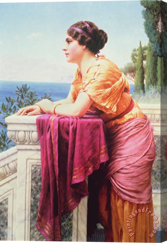 John William Godward The Belvedere Stretched Canvas Painting / Canvas Art