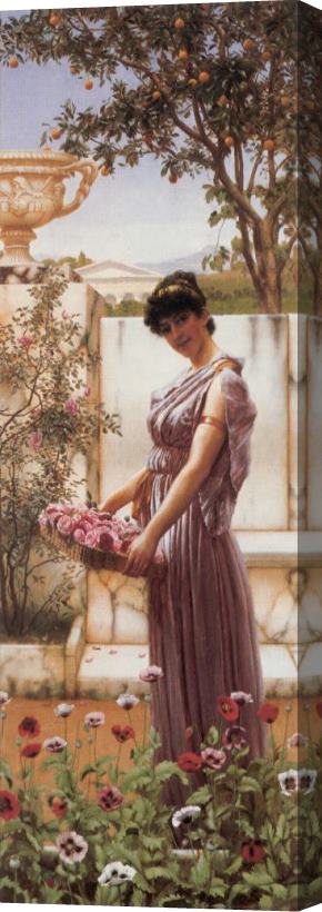 John William Godward The Flowers of Venus Stretched Canvas Painting / Canvas Art