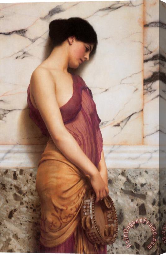 John William Godward The Tambourine Girl Stretched Canvas Painting / Canvas Art