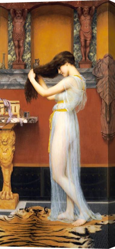 John William Godward The Toilet Stretched Canvas Painting / Canvas Art