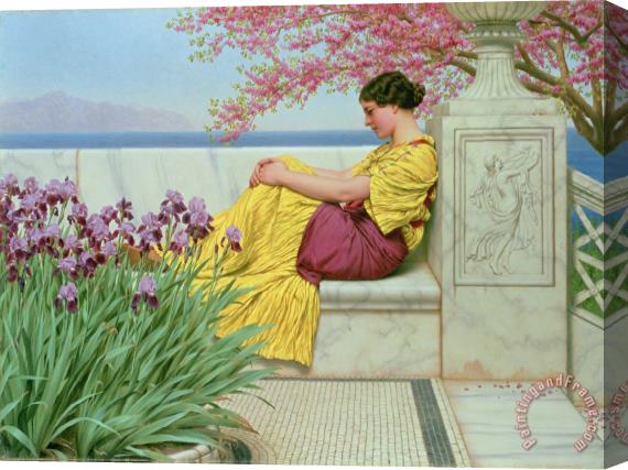 John William Godward Under the Blossom that Hangs on the Bough Stretched Canvas Painting / Canvas Art