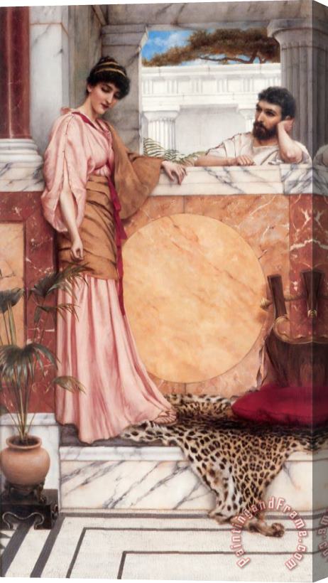 John William Godward Waiting for an Answer Stretched Canvas Print / Canvas Art
