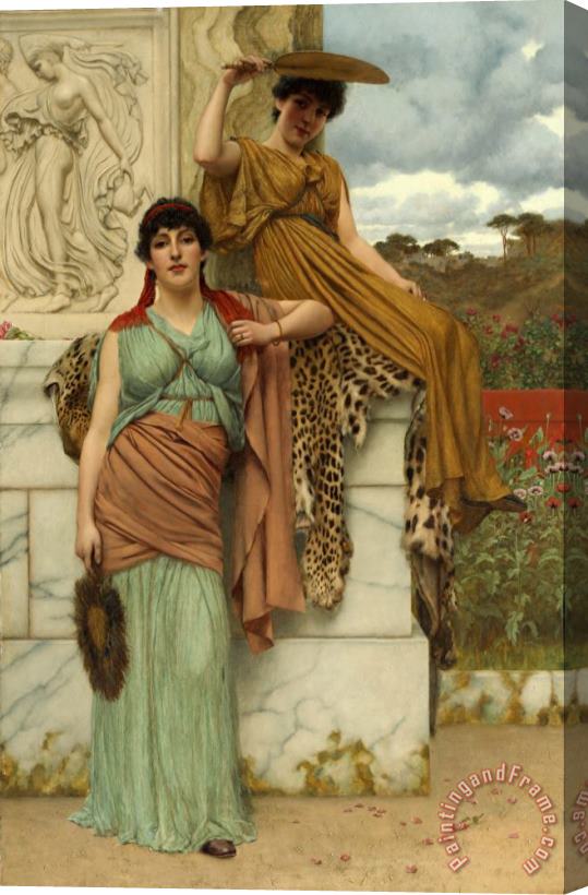 John William Godward Waiting for The Procession Stretched Canvas Print / Canvas Art