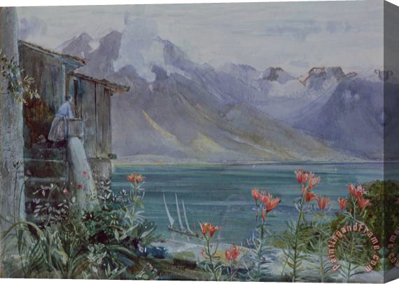 John William Inchbold Lake Geneva Stretched Canvas Print / Canvas Art