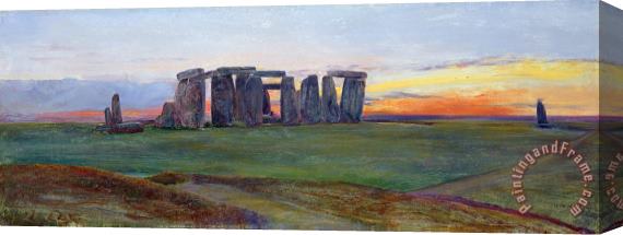 John William Inchbold Stonehenge Stretched Canvas Painting / Canvas Art
