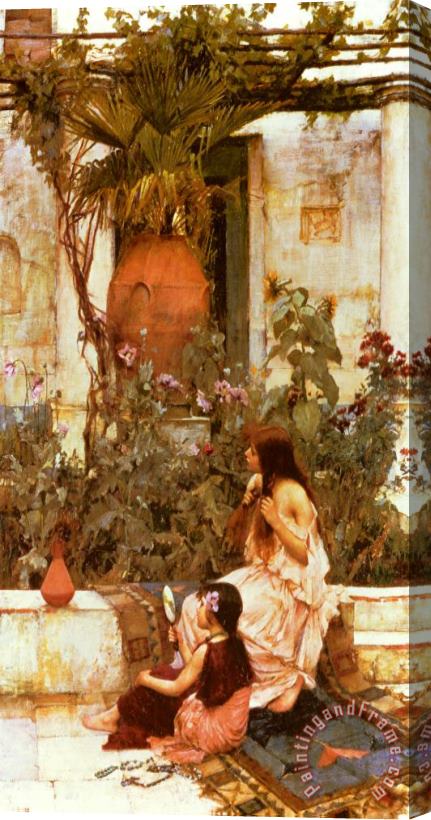John William Waterhouse At Capri Stretched Canvas Painting / Canvas Art