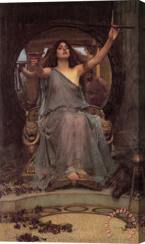 John William Waterhouse Circe Offering The Cup to Ulysses Stretched Canvas Print / Canvas Art