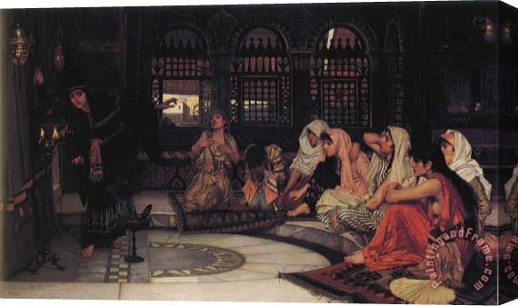 John William Waterhouse Consulting The Oracle Stretched Canvas Painting / Canvas Art