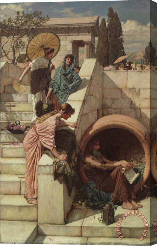 John William Waterhouse Diogenes Stretched Canvas Print / Canvas Art