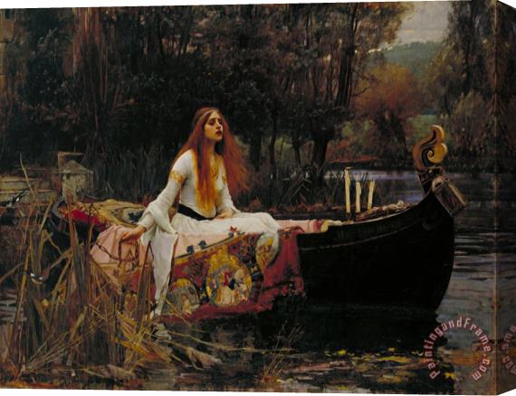 John William Waterhouse Lady Of Shalott Stretched Canvas Painting / Canvas Art