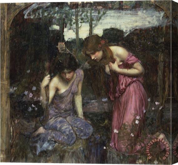 John William Waterhouse Nymphs Finding The Head of Orpheus Stretched Canvas Print / Canvas Art