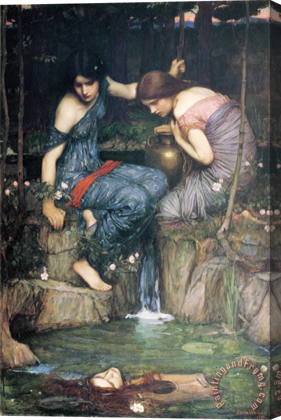 John William Waterhouse Nymphs Finding The Head of Orpheus Stretched Canvas Painting / Canvas Art