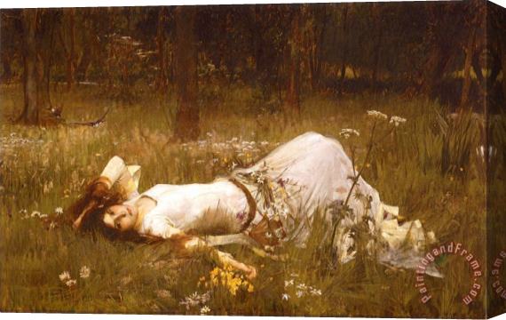 John William Waterhouse Ophelia C 1889 Stretched Canvas Painting / Canvas Art