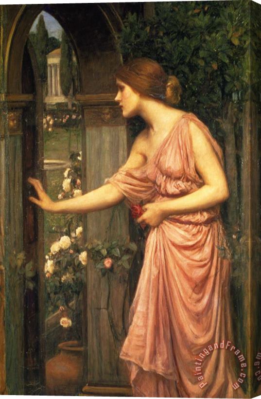 John William Waterhouse Psyche Entering Cupid's Garden Stretched Canvas Print / Canvas Art