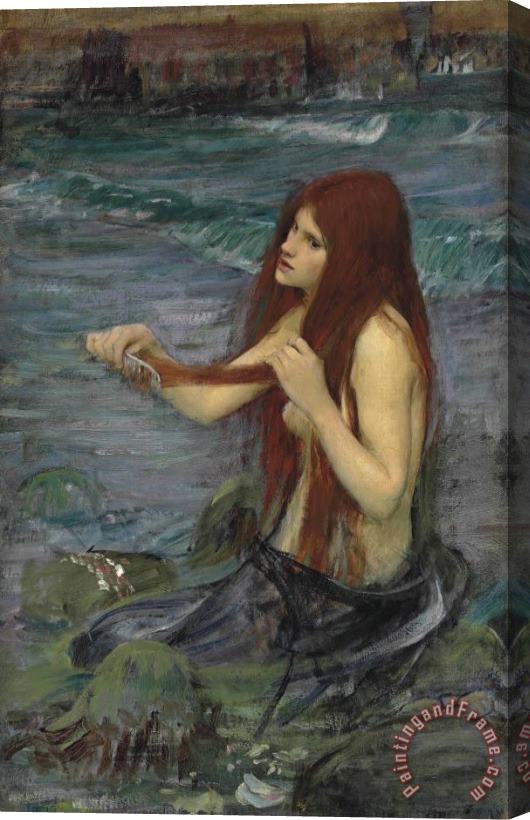 John William Waterhouse Sketch for 'a Mermaid' Stretched Canvas Print / Canvas Art