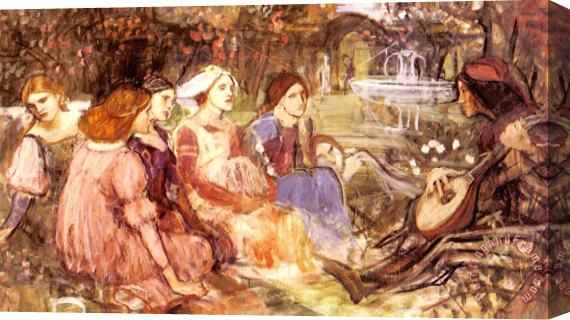 John William Waterhouse Study for a Tale From The Decameron Stretched Canvas Print / Canvas Art