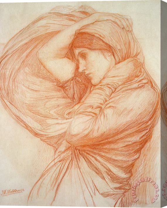 John William Waterhouse Study for Boreas Stretched Canvas Print / Canvas Art