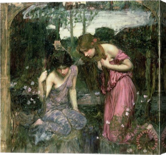 John William Waterhouse Study for Nymphs Finding The Head of Orpheus C 1900 Stretched Canvas Painting / Canvas Art