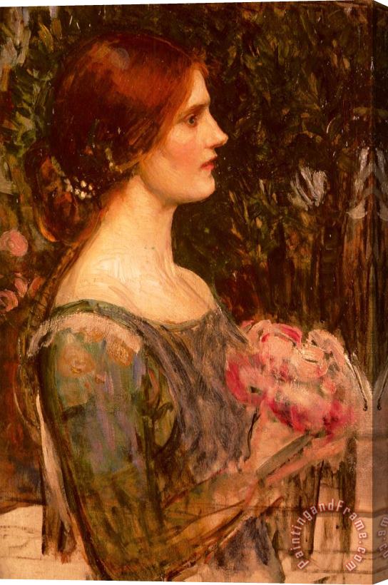 John William Waterhouse The Bouquet Stretched Canvas Print / Canvas Art