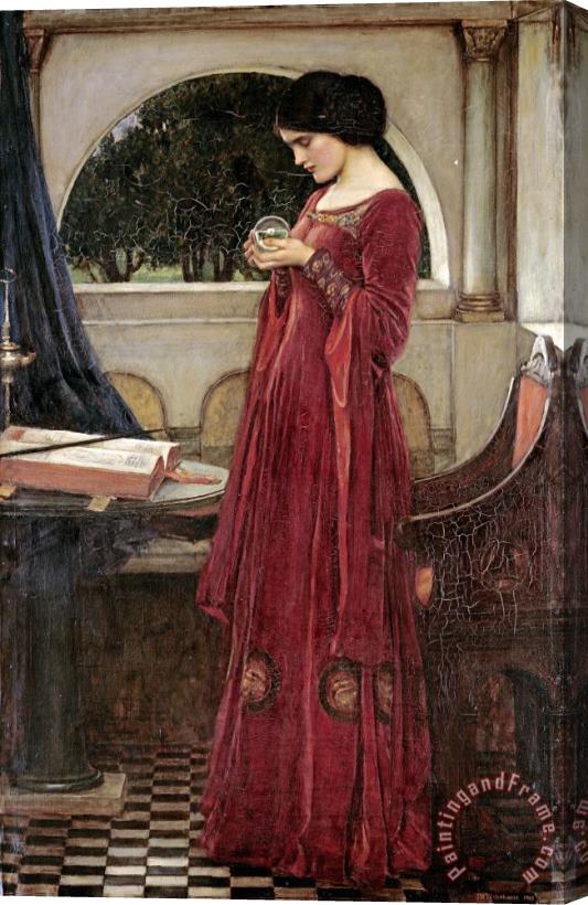 John William Waterhouse The Crystal Ball Stretched Canvas Painting / Canvas Art