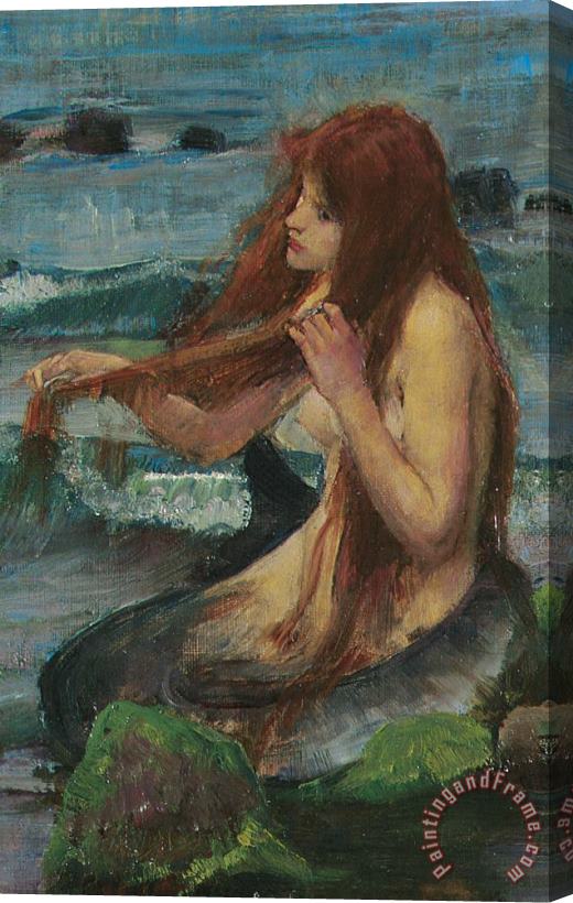 John William Waterhouse The Mermaid Stretched Canvas Print / Canvas Art