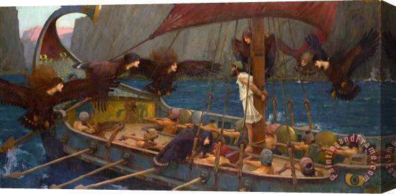 John William Waterhouse Ulysses And The Sirens Stretched Canvas Print / Canvas Art