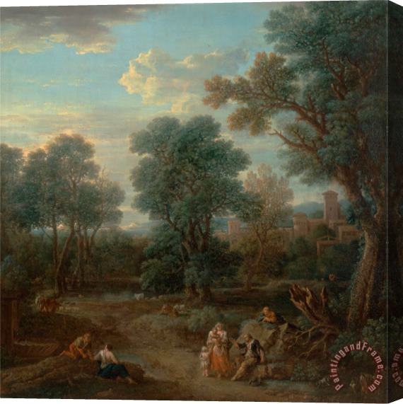 John Wootton Classical Landscape Morning Stretched Canvas Painting / Canvas Art