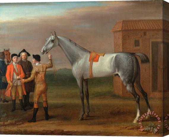 John Wootton Lamprey, with His Owner Sir William Morgan, at Newmarket Stretched Canvas Painting / Canvas Art