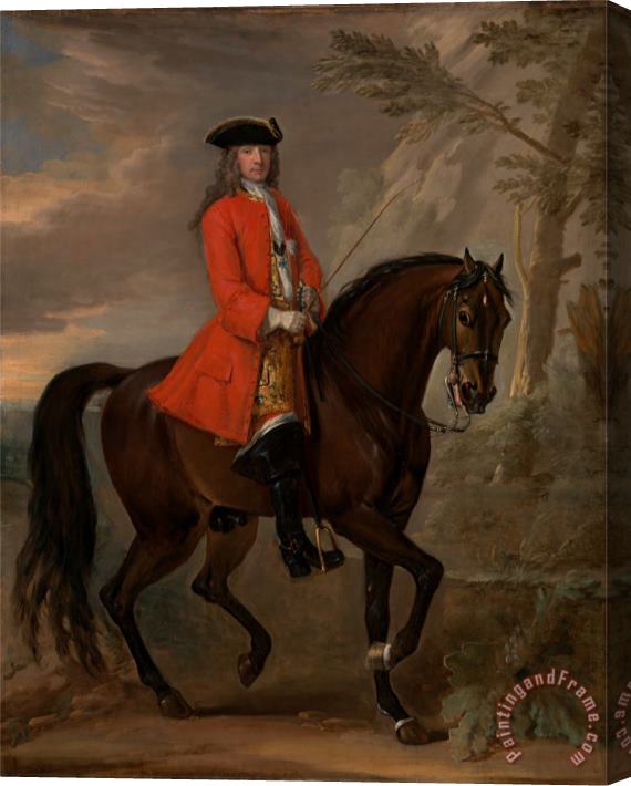 John Wootton Portrait of a Man on Horseback Stretched Canvas Print / Canvas Art