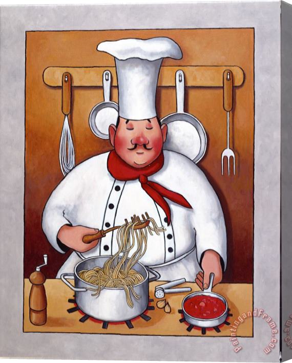John Zaccheo Chef 4 Stretched Canvas Painting / Canvas Art