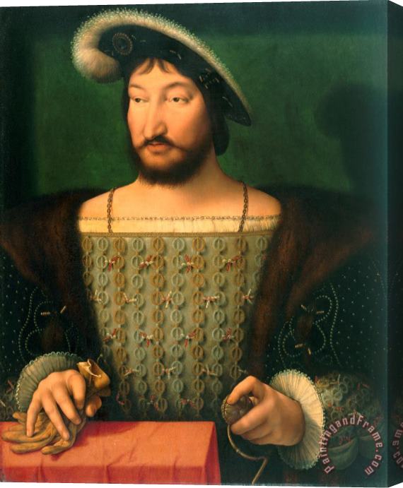 Joos van Cleve Portrait of Francis I, King of France (ca. 1532 1533) Stretched Canvas Print / Canvas Art
